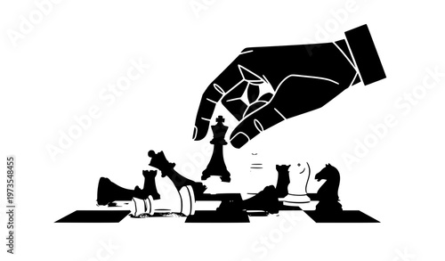 AI innovation chess king digital technology success concept vector isolated on white