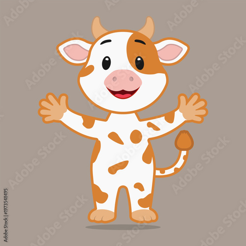 Vector image of a cow