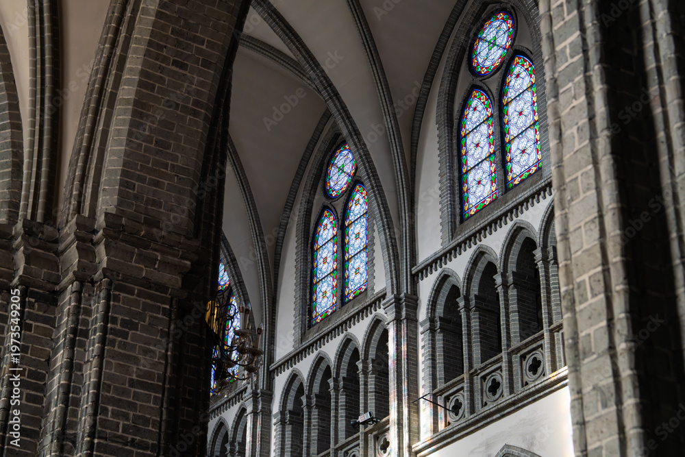 Naklejka premium interior of Myeongdong Cathedral in Seoul, South Korea