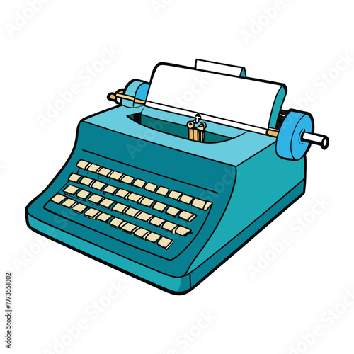 A classic vintage typewriter with metal keys and timeless charm, echoing the rhythm of old stories. A nostalgic piece blending history, creativity, and elegant design.