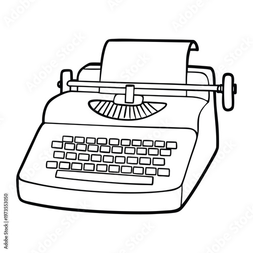 A classic vintage typewriter with metal keys and timeless charm, echoing the rhythm of old stories. A nostalgic piece blending history, creativity, and elegant design.