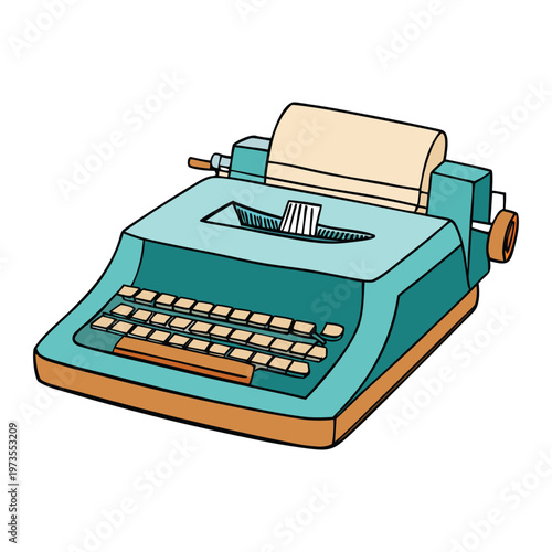 A classic vintage typewriter with metal keys and timeless charm, echoing the rhythm of old stories. A nostalgic piece blending history, creativity, and elegant design.