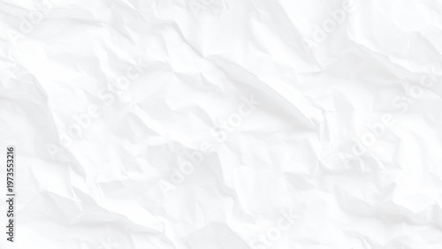 Crumpled white paper texture background with wrinkles and folds  abstract design element