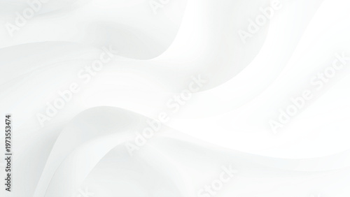 Abstract white background with smooth curves and shapes for graphic design and digital art isolated on transparent background