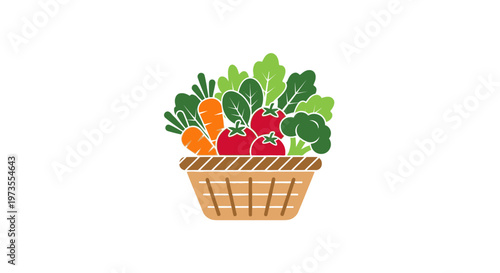 Fresh Vegetables in a Basket.