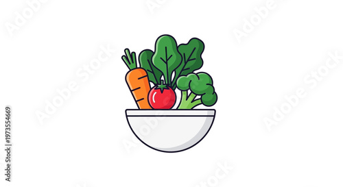 Fresh vegetables in a bowl.