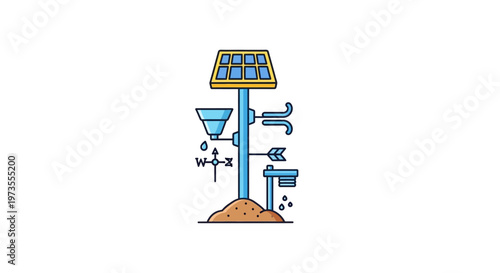 Solar powered water irrigation system machine.