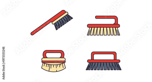 Scrub Brush Line art vector clean abstract