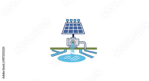 Solar powered water pump system.