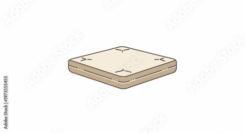 Stack of wooden boards side view.