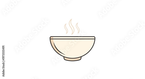 Steaming bowl of food.