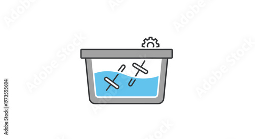 Surgical tools in a container.