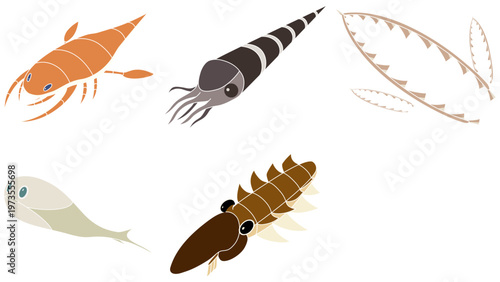 オルドビス紀生物の素材セット