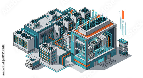 Clean, modern illustration of a commercial building. Ideal for conveying concepts of business, growth, or a professional environment in marketing or w