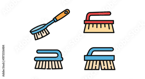 Scrub Brush Line art vector minimal clean abstract