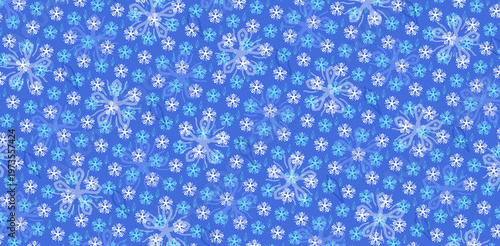 Elegant Blue Flower Repeat Pattern, Blue Floral Seamless Pattern Background
