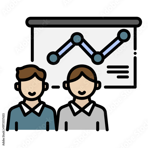Business Presentation with Data Analysis Chart