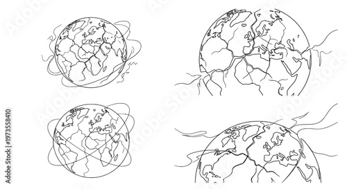 Fragile Earth – Global Tension, Crisis, Uncertainty and World Instability Concept