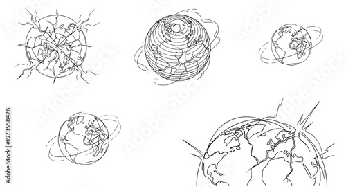 Cracked Earth – Environmental Damage, Climate Anxiety and Global Crisis Illustration