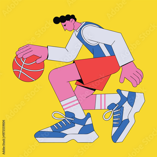 vector illustration of a man with a skateboard