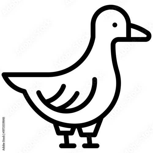 Duck  animal icon vector graphic illustration. Suitable for website design, app, template, characters.