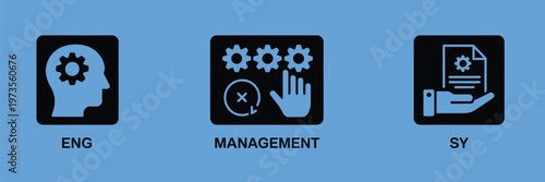 LMS web banner vector concept, group of icons representing business tools and media resources, e-learning platform interface, student progress, communication, and course management, digital education 