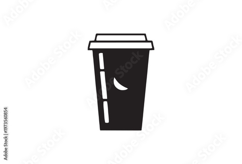 Coffee cup with recycling bin vector illustration on white background