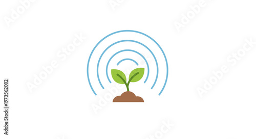 Green plant sprout growing from soil.