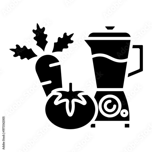 Smoothie Preparation with Blender and Fresh Vegetables
