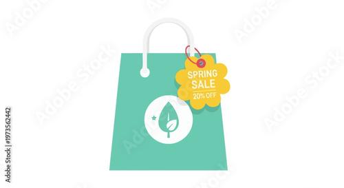 Green reusable shopping bag closeup.