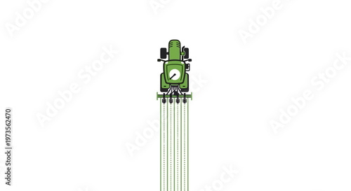 Green robotic device with wires.