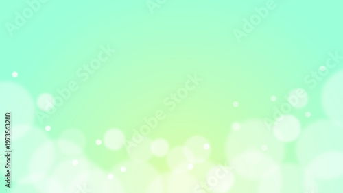 緑の発光グラデーション背景 下から広がる光と粒子のやわらかいフレーム素材 癒しや美容デザインに最適