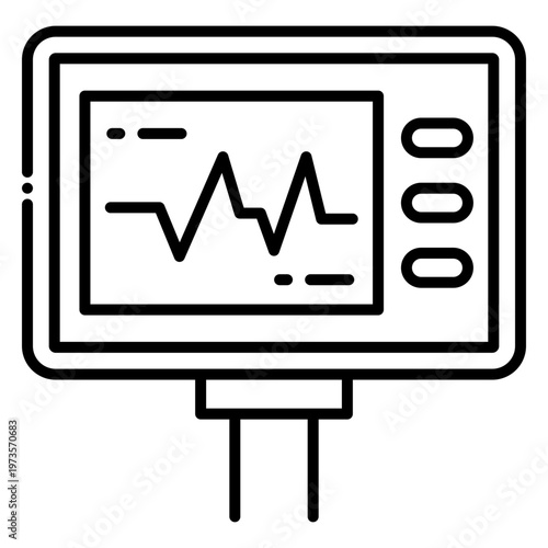 Heart Monitor Machine Displaying Vital Signs