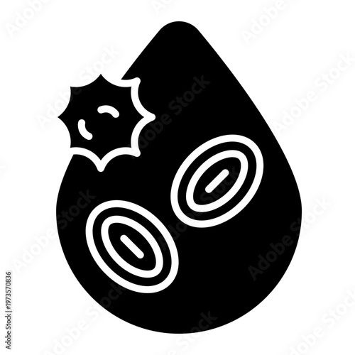 Red and White Blood Cells Icon