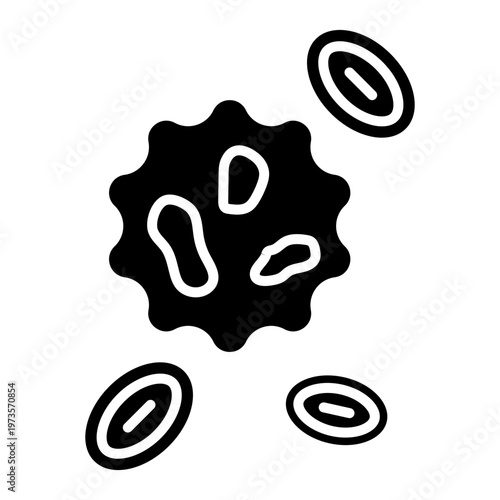 Microbe Attack: Virus and Blood Cells Vector Icon