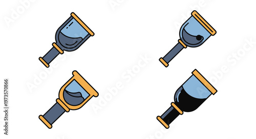 Spyglass Line art vector set creative clean shapes