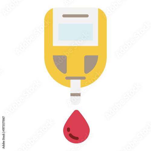 Blood Glucose Meter with Blood Drop for Diabetes Testing