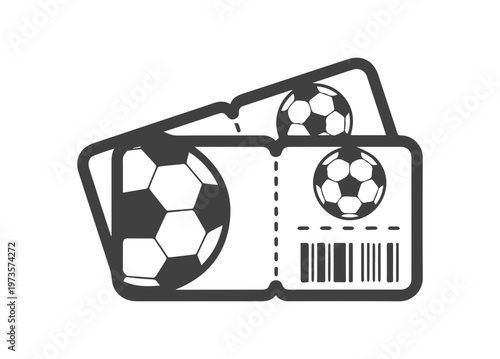  Two football tickets icon