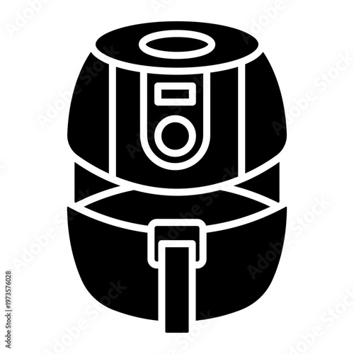 Air Fryer Icon: Modern Kitchen Appliance Illustration