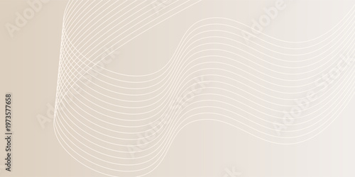 Beige background with wavy lines, creating a smooth, flowing texture. The background is soft beige, adding a calming effect. Simple beige background with copy space.