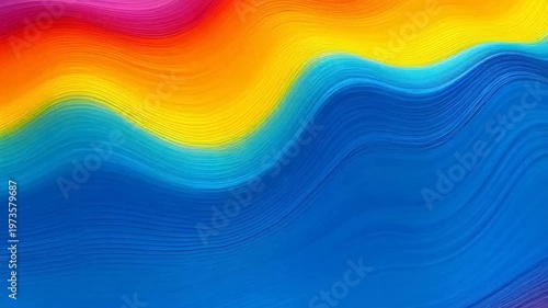 Digital rainbow flowing geometric abstract background