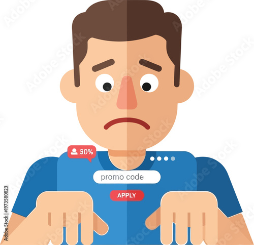 Man expresses frustration with an online promo code that failed to apply.