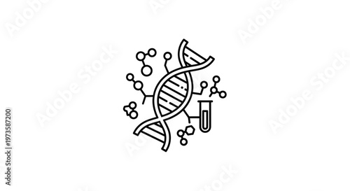 DNA helix and molecules, science and research concept, genetic engineering, biotechnology