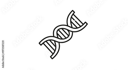 DNA helix icon, double helix, genetics, science, biology, medical symbol, molecular structure