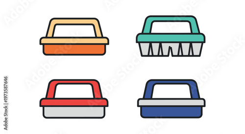 Tile Scrubber Line art vector simple abstract