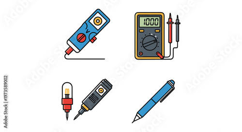 Voltage Tester Line art vector creative abstract simple