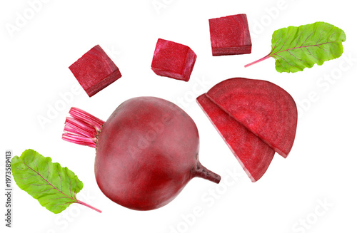 beetroot isolated on white background. clipping path