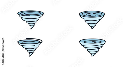 Water Vortex Line art vector abstract clean minimal illustration