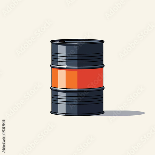 an oil barrel symbolizing industrial energy and crude oil supply stands isolated on a clean background perfect for economic reports.