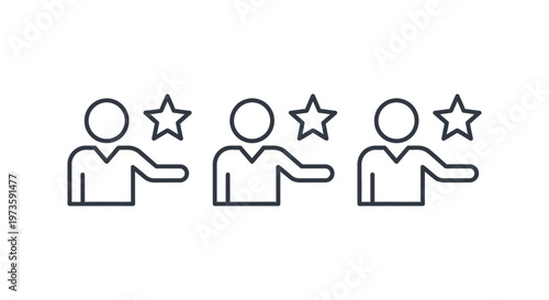 best employee customer feedback premium service icon set for business rating and excellent user experience.
